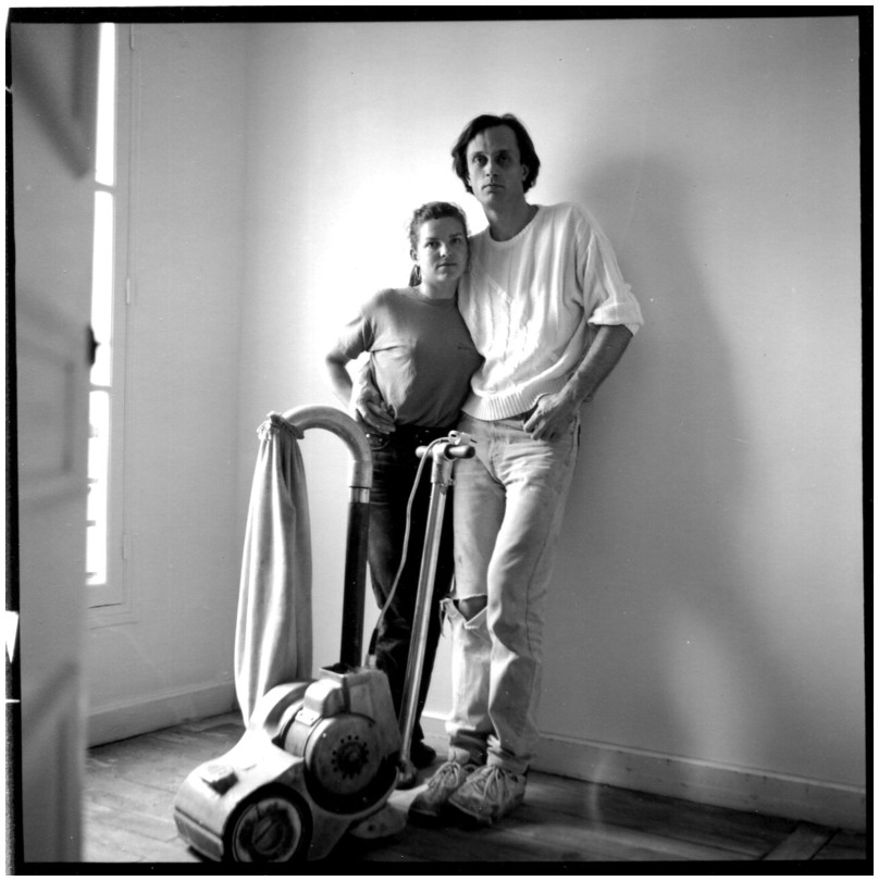 portrait Pierre Mayer Linda Mayer - Paris - 1995 - photo noir et blanc Robert Laugier